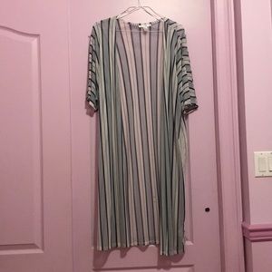 Blue & white sheer summer cardigan